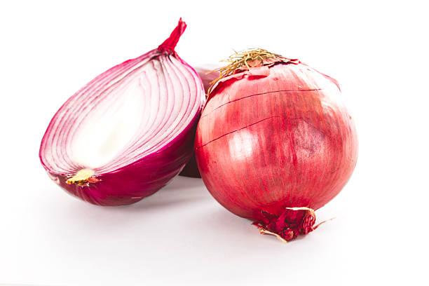 Red Onions Isolated On A White Background