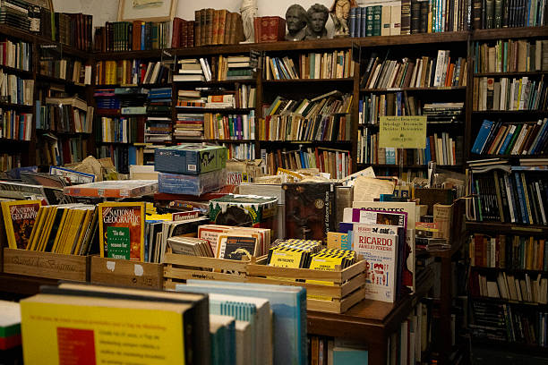 istock It is an old bookstore that stores and sells old books.     . 2253298781