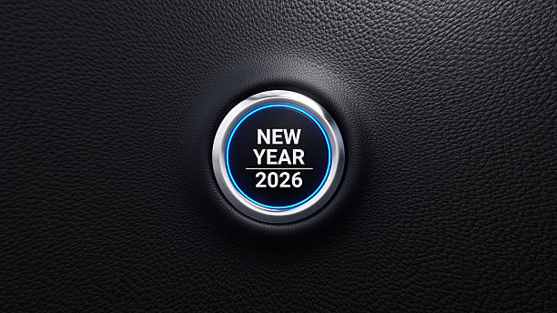 istock 2026 New Year Push Button. Fresh Start, Motivation, Goal Reset, New Beginnings, Strategic Roadmap, Vision, Digital Innovation, Future Success, Growth Planning. 3D Illustration 2253305148