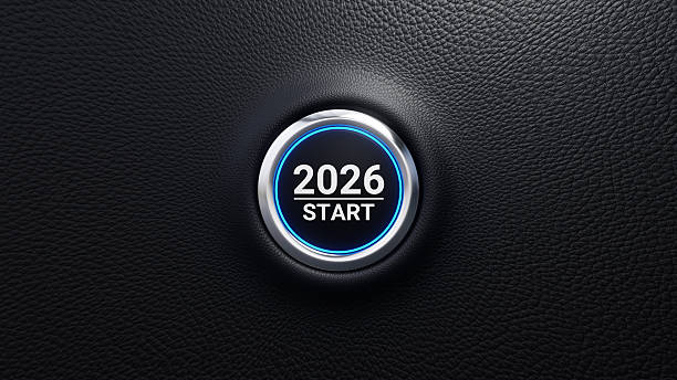 istock 2026 Start Push Button. Planning, Roadmap, Goal, Target, Startup, Vision, Career Path, Business Strategy, Opportunity and Change concept. 2026 Start Modern Car Button. 3D Illustration 2253305153