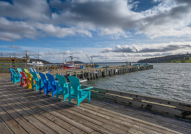 istock Chairs on the Marina at Lunenburg, Nova Scotia 2253314469