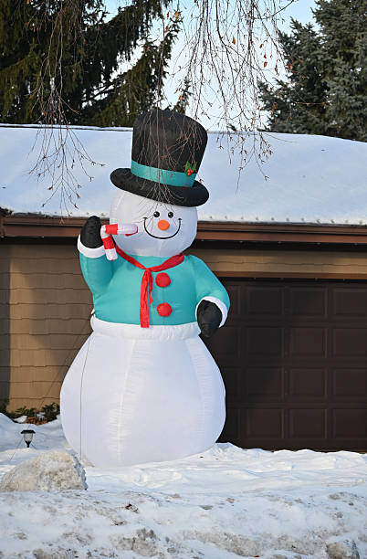 istock Inflated Outdoor Snowman 2253316881