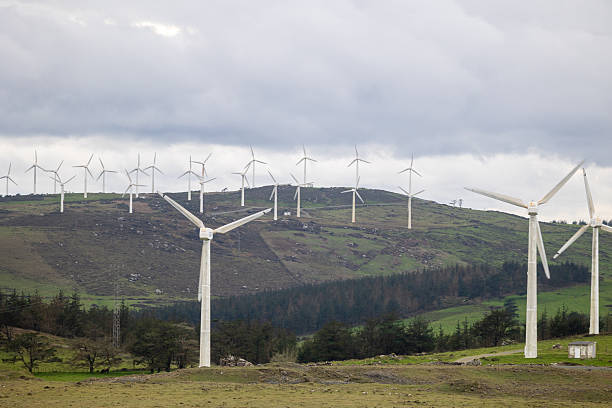 istock Wind energy turbines generating clean power on a green hill 2253318416