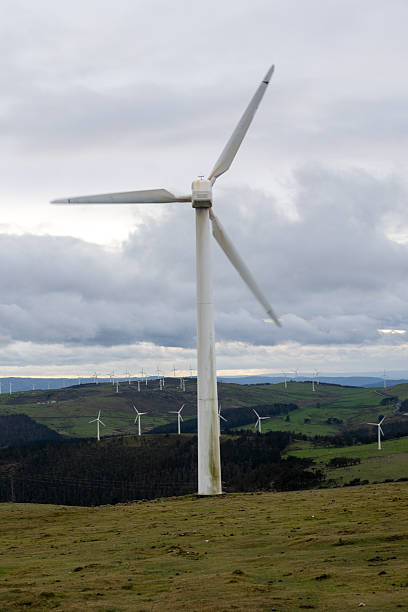 istock Wind turbine generating clean energy on green hill 2253318419