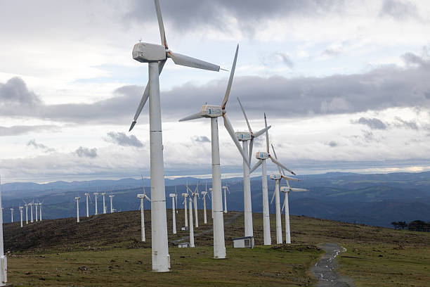 istock Wind farm generating clean energy on a cloudy day 2253318436