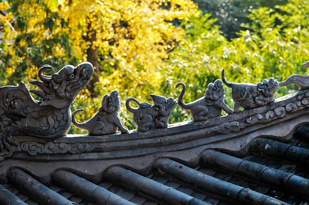 Beijing, China - 28th October 2025 - Traditional Chinese Roof Detail