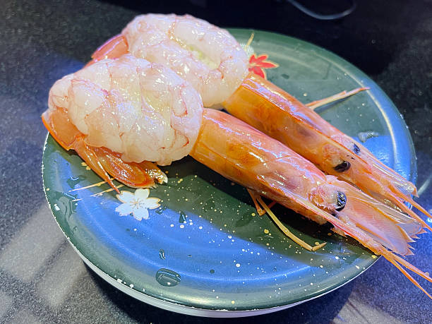 istock Large Red Shrimp Nigiri Sushi 2253337465