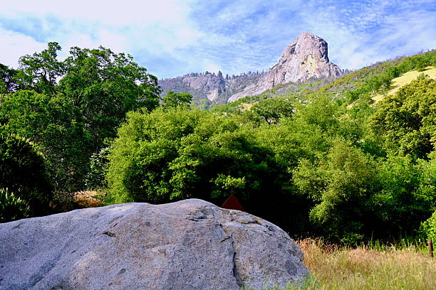 Moro Rock is a prominent landmark and popular hike for visitors in Sequoia National Park in Northern California.