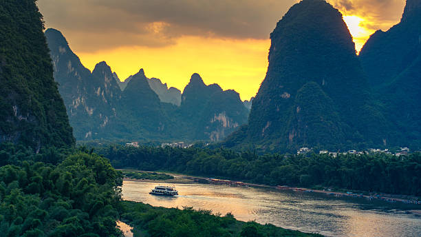 istock Guilin's mountains and waters are surrounded by curling clouds and mist 2253341939