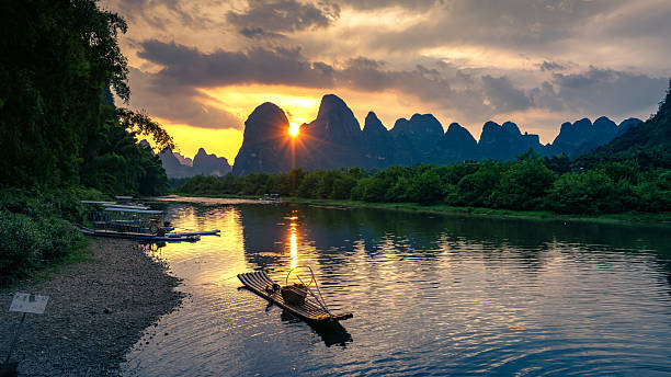 istock Guilin's mountains and waters are surrounded by curling clouds and mist 2253341941