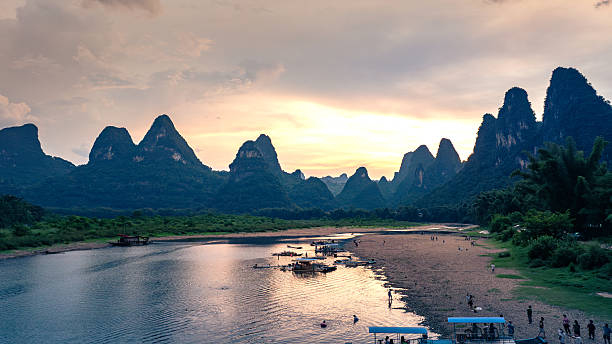 istock Guilin's mountains and waters are surrounded by curling clouds and mist 2253342051