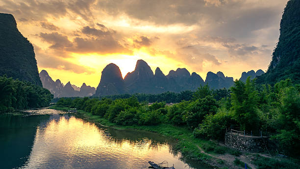 istock Guilin's mountains and waters are surrounded by curling clouds and mist 2253342055