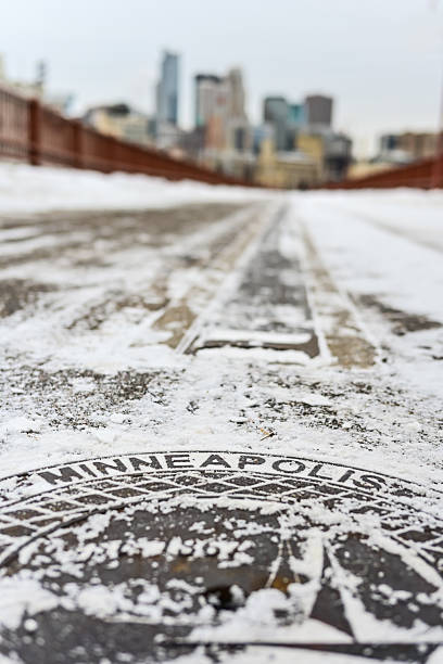 Winter and the Stone Arch Bridge in Minneapolis