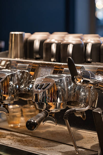 istock Coffee brewing station with dripper and equipment on bar counter 2253344414