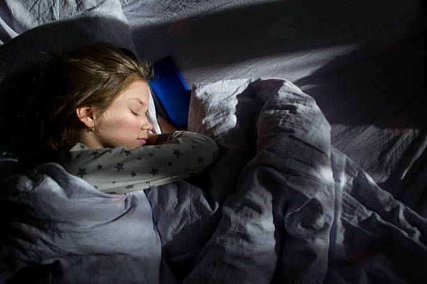 istock A child with a gadget spat in bed at dawn 2253349094