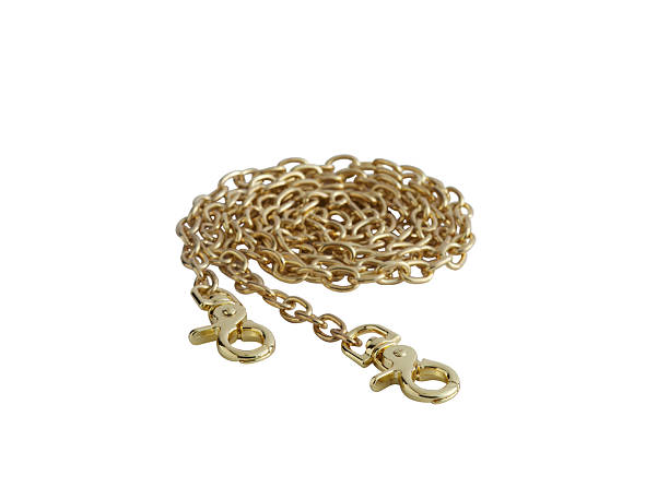 istock Gold Silver Chain Necklace Isolated on White Background. Bracelet 2253352250