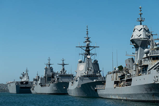 Pearl Harbor Hawaii view from the ocean looking into the harbor