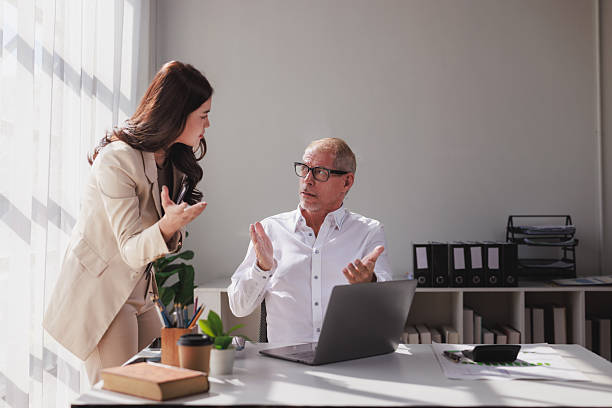 istock Colleagues having a conflict during an office meeting 2253355342