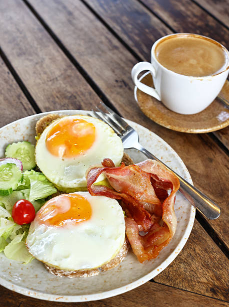istock traditional breakfast with fried egg and salad 2253356199