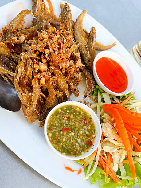 Deep thai  baby fish  sprats