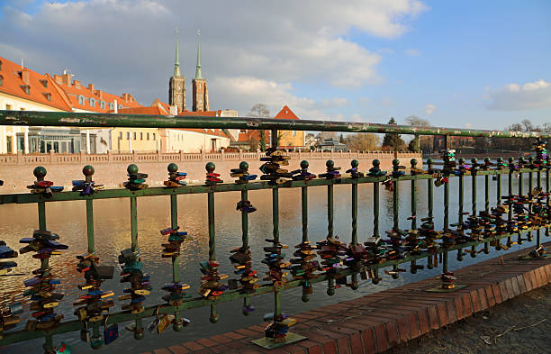 The bridge to Ostrow Tumski, Wroclaw, Poland