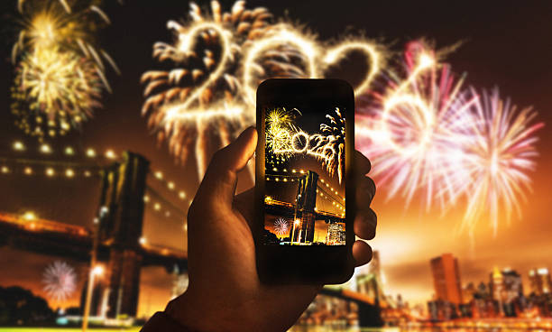 istock fireworks in manhattan taken with the smartphone 2253365729