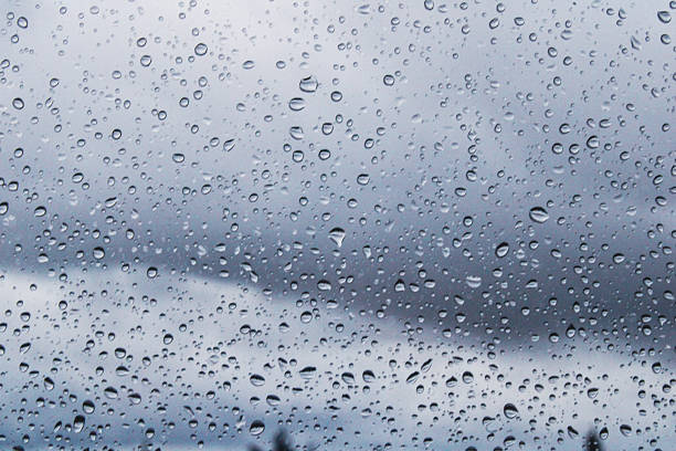 raindrops on a glass window pane
