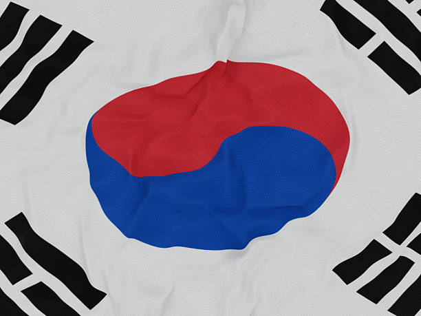 Flag of South Korea On Fabric