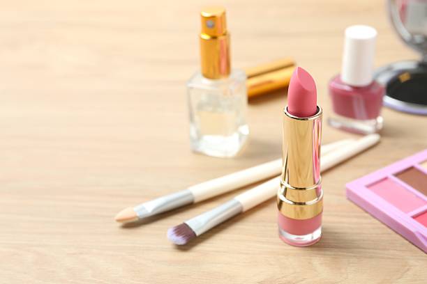 istock Decorative cosmetics on wooden table 2253371764