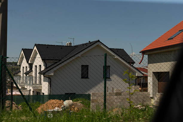 detail shot from a house over cloudy sky.