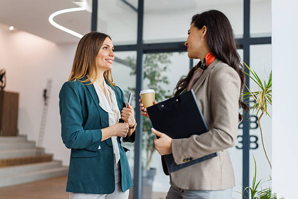 istock Diverse businesswomen colleagues discussing work in modern office 2253375626