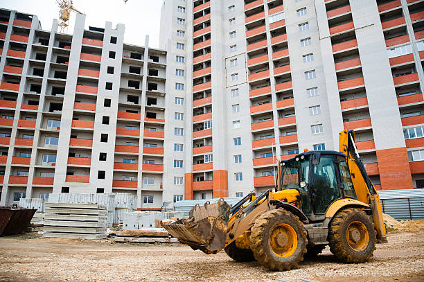 Multi-storey building. Construction of multi-storey residential building