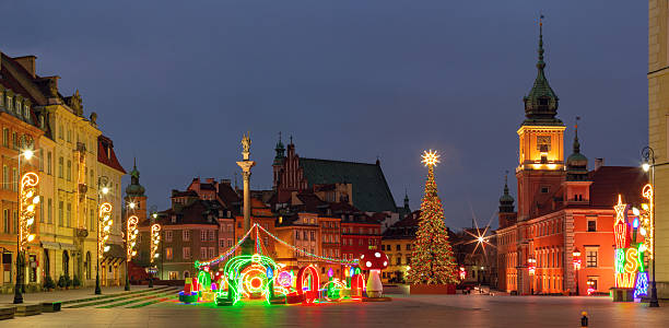 istock Christmas square decorations in Warsaw, Poland 2253380659