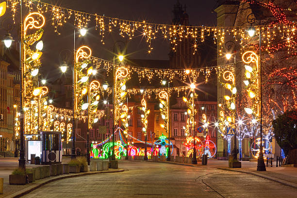 istock Christmas lights in Warsaw, Poland 2253380664
