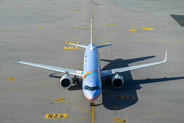 Hong Kong - November 26, 2025 : China Airlines Airbus A321neo with Pikachu Jet livery at Hong Kong International Airport.