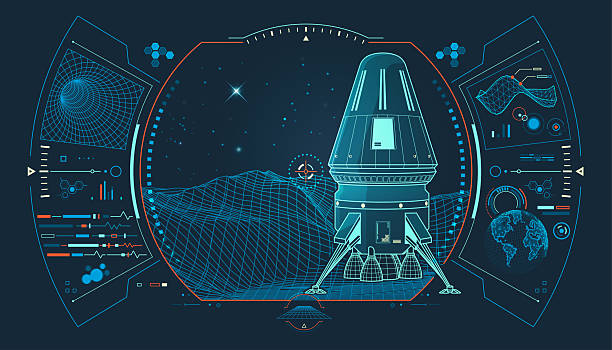 ilustrații de stoc cu modulaterizare - space mission