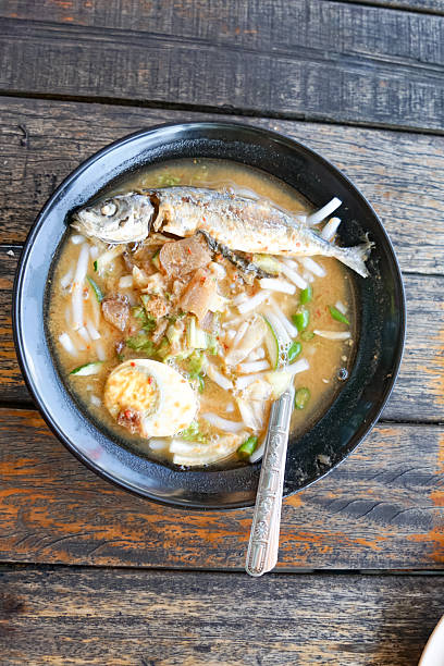 Laksa Ikan Sekoq  Traditional Langkawi Noodle Soup with Whole Fish