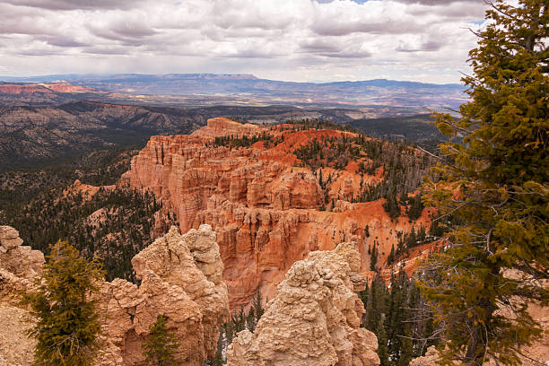 Yovimpa Point is one of the highest viewpoints in Bryce Canyon National Park, sitting at an elevation of 9,115 feet alongside Rainbow Point. It offers stunning panoramic views of the park's colorful landscape, including the Aquarius Plateau, the Navajo and Kolob Canyons, and the Kaibab Limestone Plateau all the way to the North Rim of the Grand Canyon