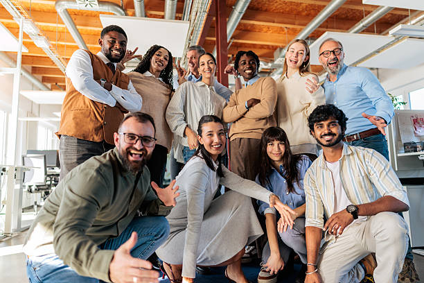 istock Happy Team Portrait in a Modern Office 2253390580