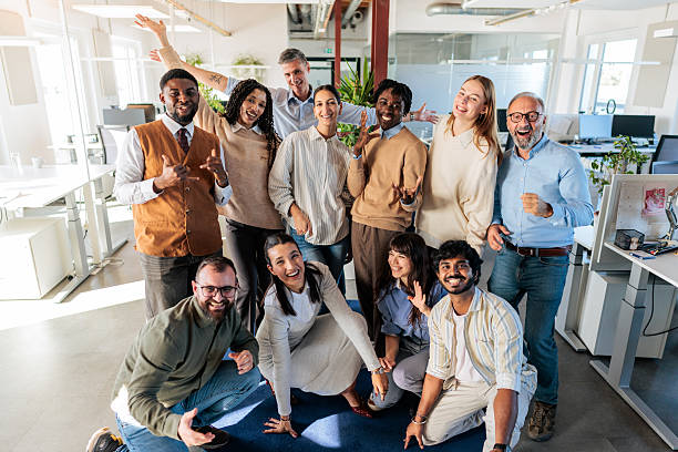 istock Happy Team Portrait in a Modern Office 2253390653