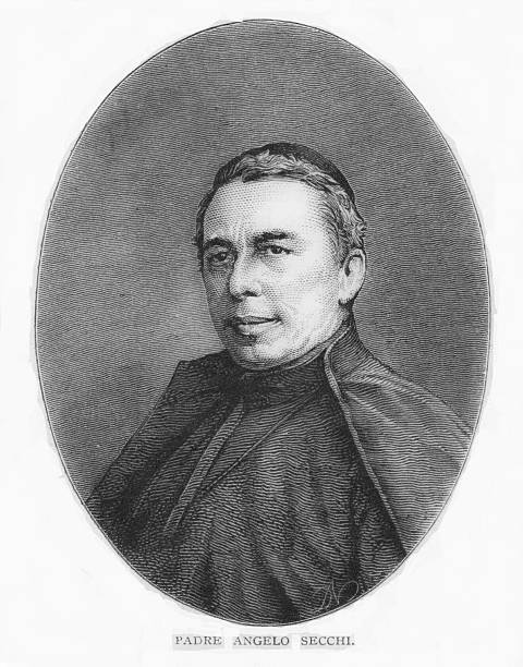 Portrait of Angelo Secchi  (June 28, 1818–February 26, 1878), an Italian Catholic priest and astronomer. Illustration published 1879. Original edition is from my own archives.  Copyright expired; artwork is in Public Domain.