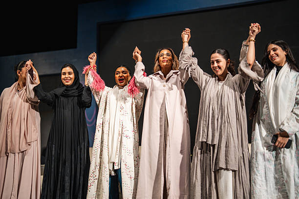 istock Joyful Middle Eastern Women Celebrating Success in Riyadh Gathering 2253406355