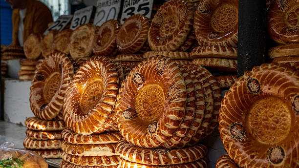 istock Breads and Nuts for Sale in Osh Bazaar 2253407067