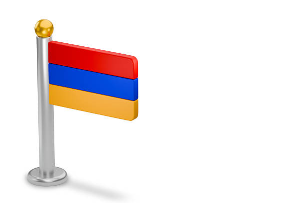 Russian Flag on cracked wall background.