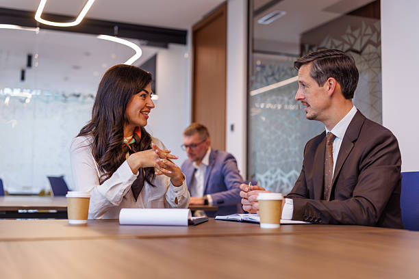 istock Business professionals discussing strategy during corporate meeting 2253408966