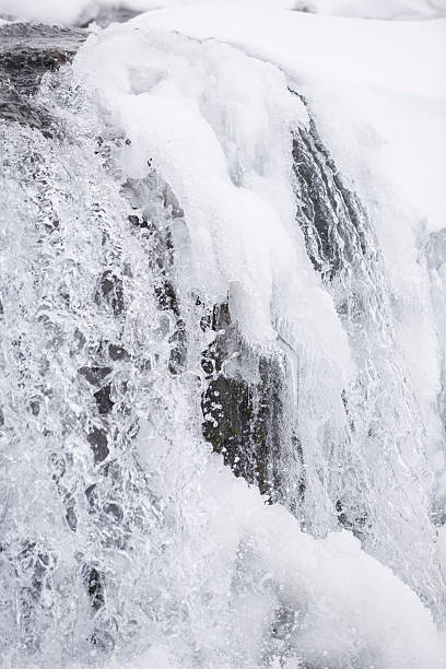 Winter landscape with stalactites ice.Hammerfest - Norway.