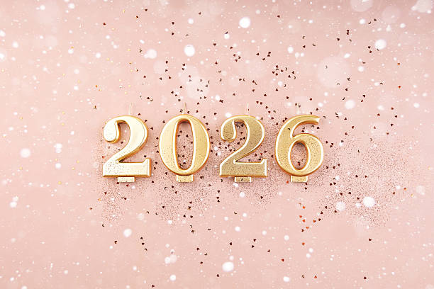 istock 2026 New Year Numbers with Glitter and Confetti 2253424869