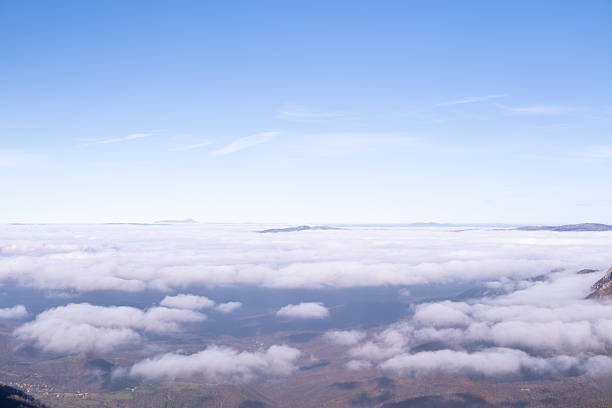View of the valley with clouds above
