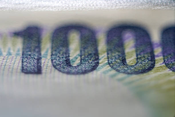istock Close-Up Macro View of a Thousand Dollar Note Denomination Detail 2253442334