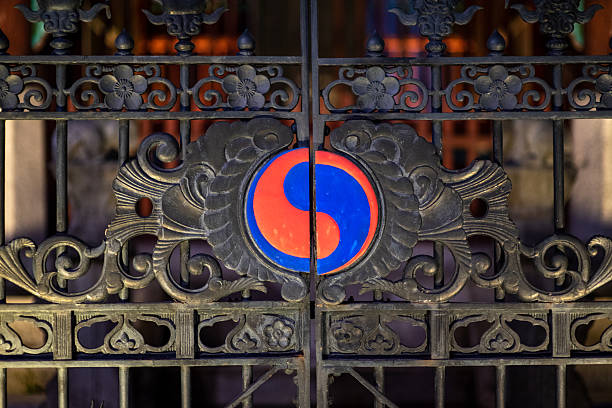 South Korea Seoul, Korean young lady at entrance to  Gyeomgbokgun palace